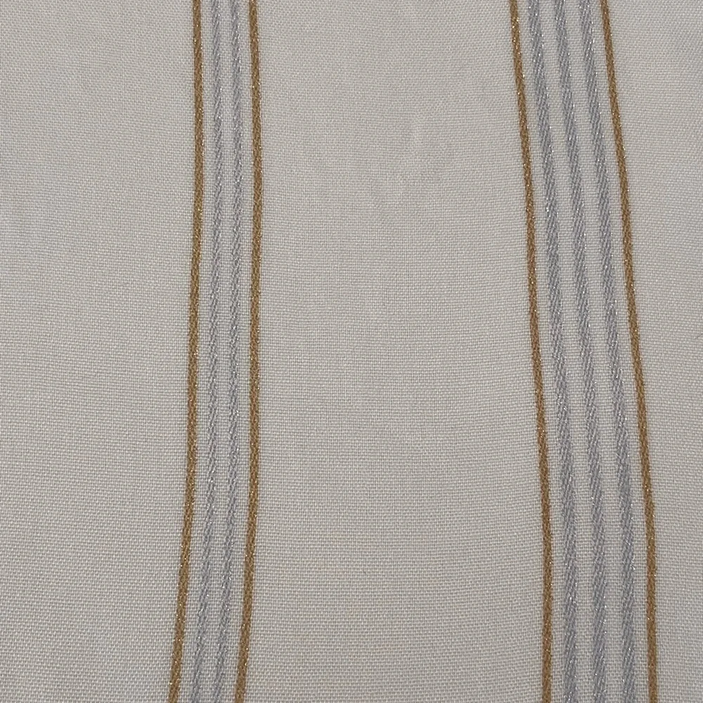 Vera Neumann Elegant Rectangle Cream Tablecloth 60x102 Gold & Silver Stripe NWOT